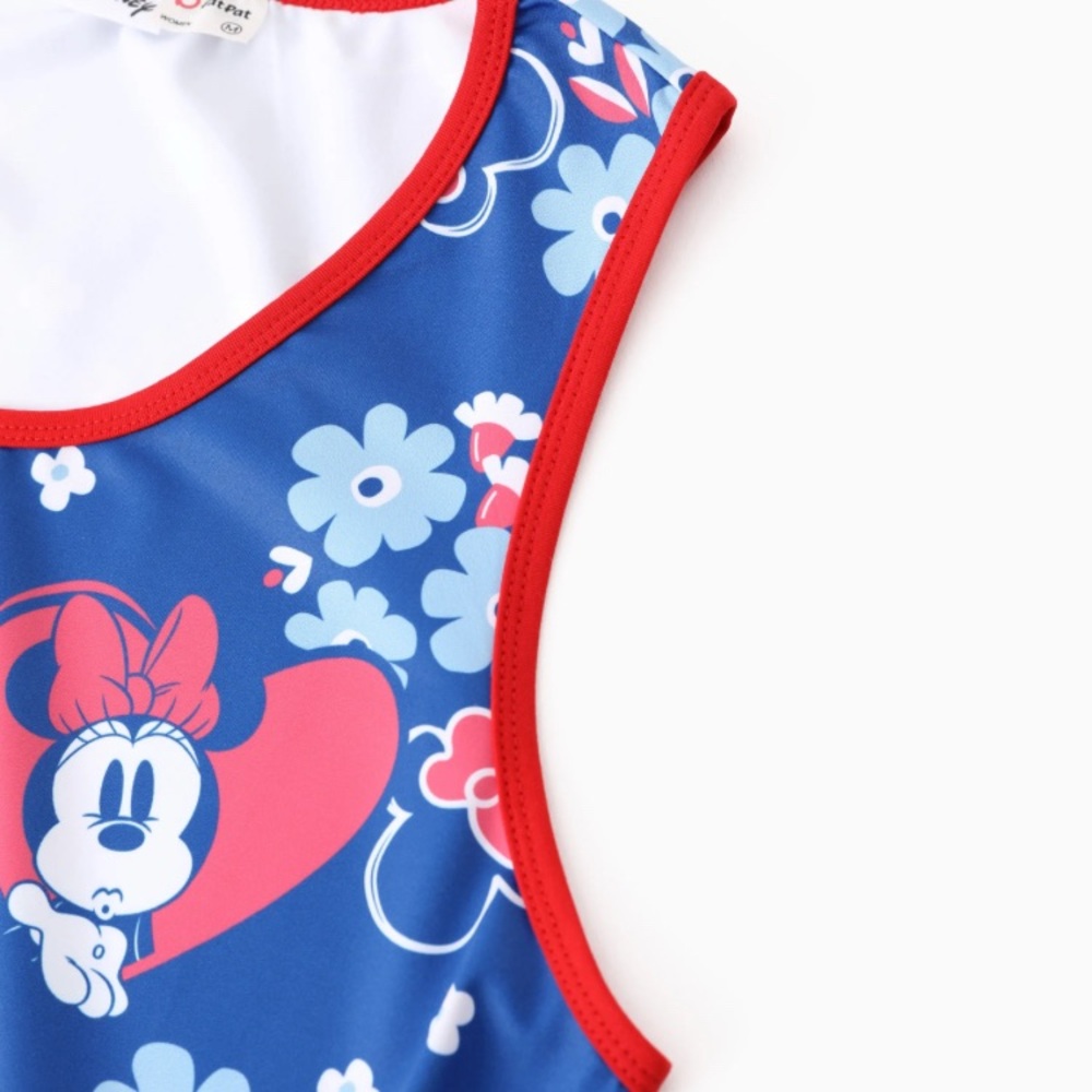Disney Mickey and Friends Minnie Floral Print Blue Dress - Picture 3 of 11